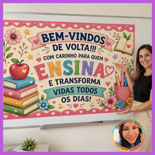 KIT RECEPÇÃO DE PROFESSORES – VOLTA ÀS AULAS | PAINEL + TAGS + MARCADOR DE PÁGINAS - Imagem 2