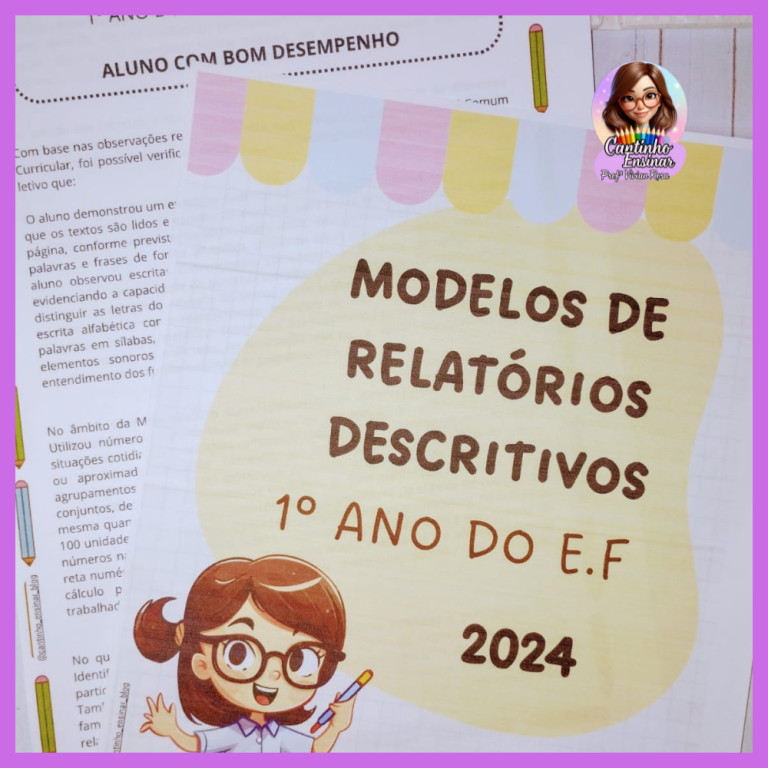 12 modelos de relatórios para alunos do 1º Ano do Ensino Fundamental ...