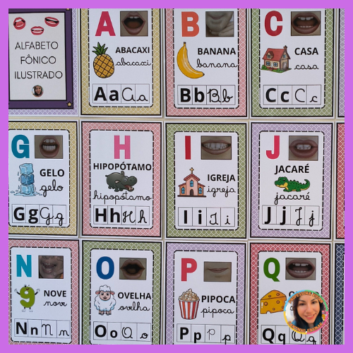 ALFABETO FÔNICO ILUSTRADO DE PAREDE