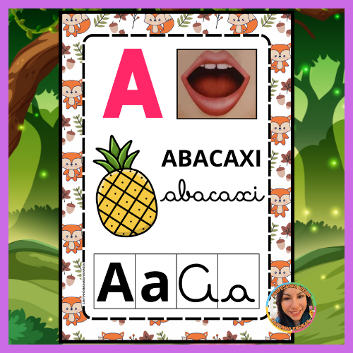 ALFABETO FÔNICO ILUSTRADO DE PAREDE – Raposinha