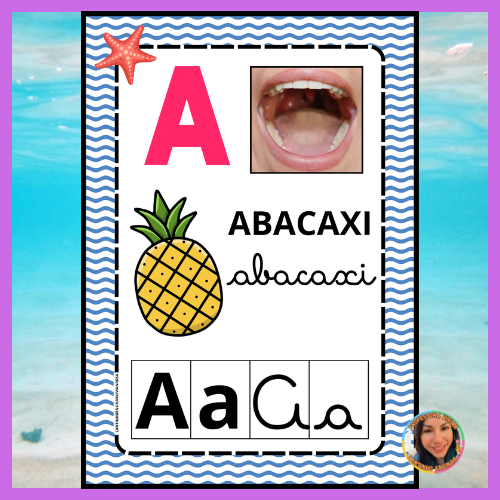 ALFABETO FÔNICO ILUSTRADO DE PAREDE – Fundo do Mar