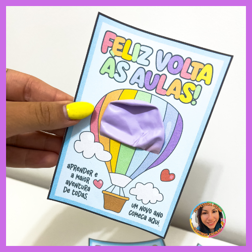 Cartão Balão Volta às Aulas