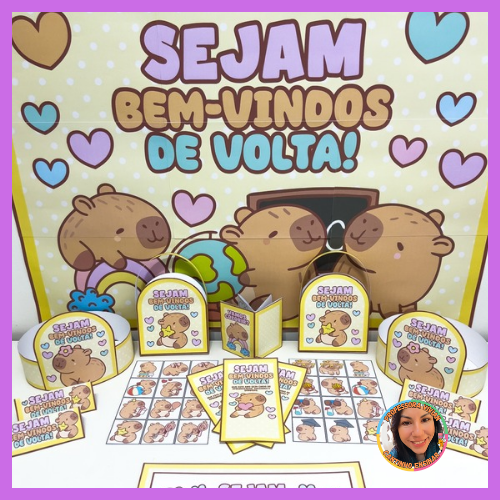 Kit Volta às Aulas Capivara Fofa