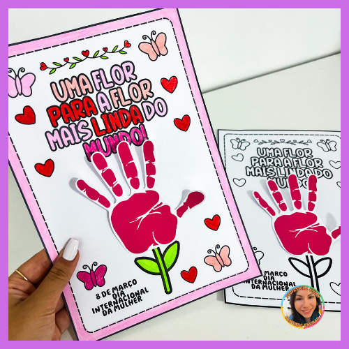 Atividade Dia da Mulher Mãozinhas