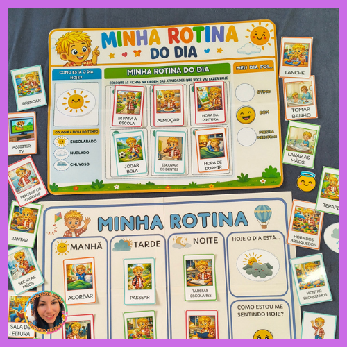 QUADRO DE ROTINA INFANTIL - MODELO MENINO 3