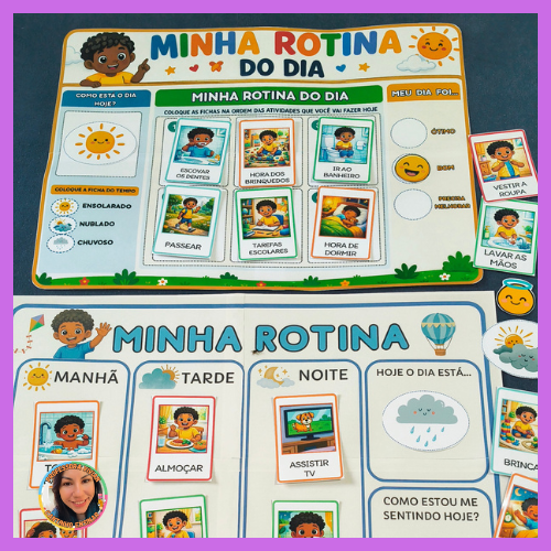 QUADRO DE ROTINA INFANTIL - MODELO MENINO 2