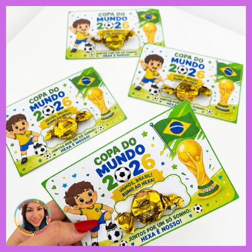 Cartão Lembrancinha Copa 2026