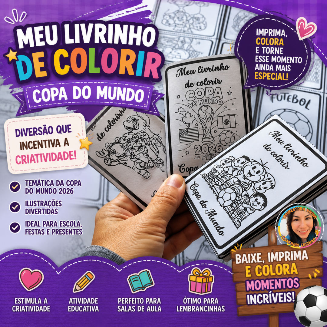 LIVRINHOS PARA COLORIR COPA DO MUNDO