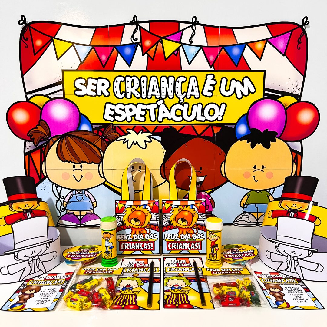 KIT PAINEL E LEMBRANCINHAS — DIA DAS CRIANÇAS