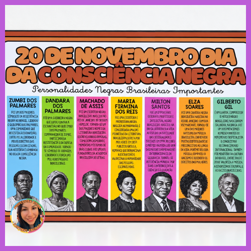 Banner Dia da Consciência Negra – Personalidades Negras  Brasileiras Importantes